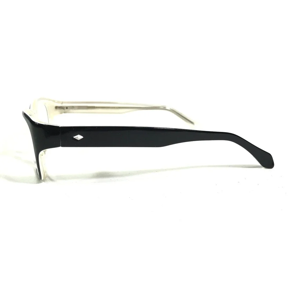 Sama Eyeglasses Frames CHELSEA BER/CRM Black Clear Cream Square 49-16-130
